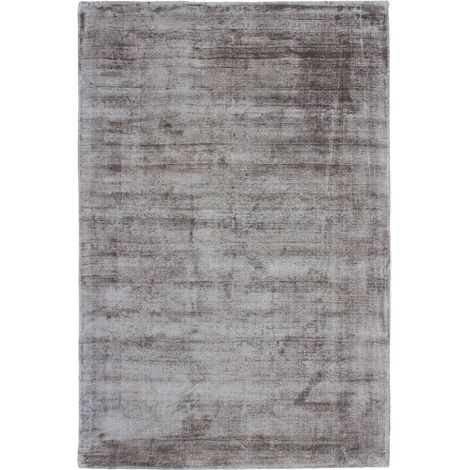 Tapis vintage argent en viscose tissé main - 230 x 160 cm