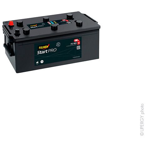Batterie camion 12V 180Ah – Plomb ouvert – Intensité 1000A – Dimensions 51,3x22,3x22,3cm – Compatible DAF F1900 FA 1986-1993 – Fulmen - FG1803 (1/2)