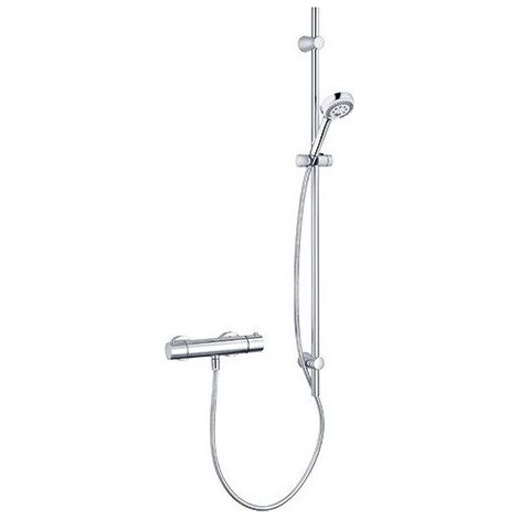 Shower-duo logo con miscelatore doccia termostatico con set doccetta L 110 cm 3 getti