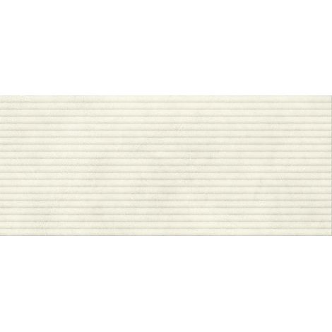 Carrelage effet Béton 3D Blanc Sable Lines 120x50x1 cm Mat Stavira - Mur intérieur (vendu par carton de 1,8 m²) - RO'MA CARRELAGE
