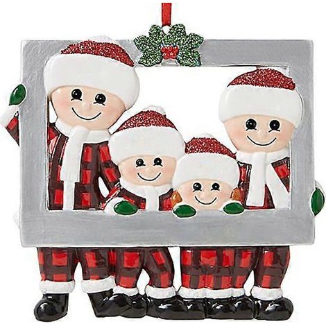 Train de Noël en bois, artisanat en bois, cadeau de Noël, décorations de fenêtre, cadeaux de Noël, bonne année, une famille de quatre personnes (1/5)