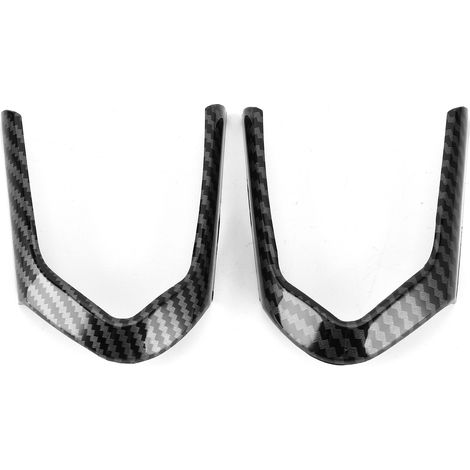 Volant Panneau Bande Trim Fibre de Carbone Style Cadre Bouton Couvercle Compatible Série 5 F10 F18 2013-2017 (Coin Angle Droit) (1/5)