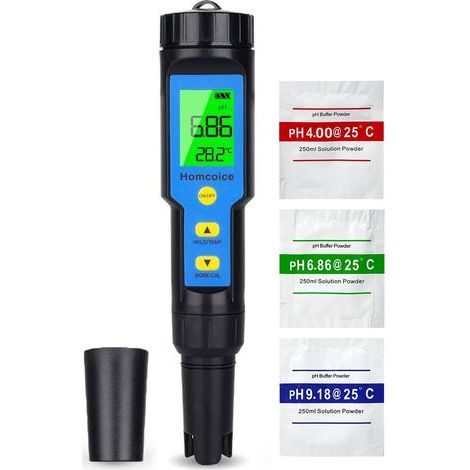 PH Mètre 4 en 1 avec TDS EC Température, IP67 étanche Testeur pH Piscine Hydroponie Spa, Tester Eau Numérique de 0.01 haute précision avec fonction ATC (1/5)