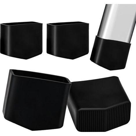 Pieds D'échelle en Caoutchouc Couvre-Pieds D'échelle Caoutchouc pour Échelle Embout Escabeau 40x20 Capuchons D'échelle Antidérapants Pour Pieds D'échelle Universels Noir 4Pcs (noir) (1/5)