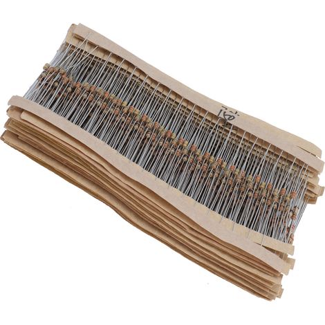 Hochpräzises DIY-Montageset: 600 Kohleschichtwiderstände, Graphit, Werte 30 (10 Ω, 1 MΩ, 1,6 W). (1/5)
