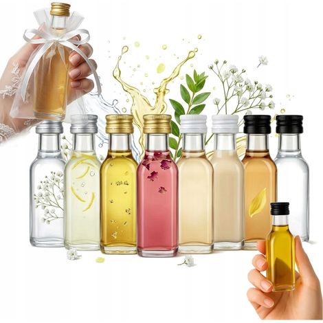 10 botellas de Marasca de 20 ml para bodas. Agradecimiento a los invitados. Mesa campestre. (1/5)
