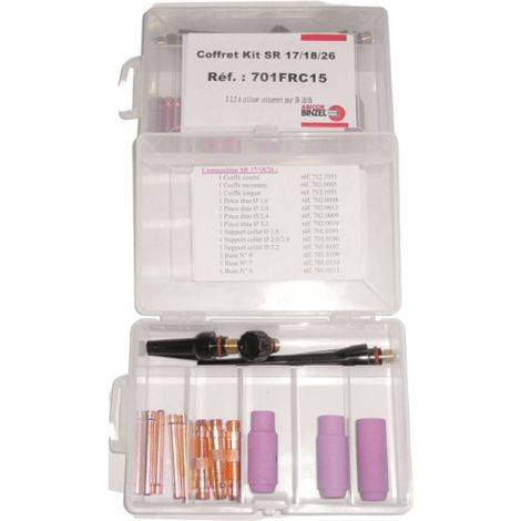 Boite de maintenance pour torches TIG SR 17/18/26 - ABICOR BINZEL - 701FRC15 (1/2)