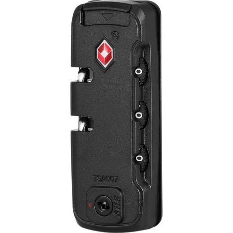 Cadenas TSA Valise Avion, Serrure à Code 3 Chiffres, Accessoires Voyage Sécurité, Cadenas Valise pour Sac à Dos, Casier, Noir (1/5)