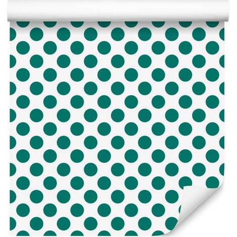 Papier peint à pois blancs et marins pour salon et chambre 50x1000 cm (1/5)