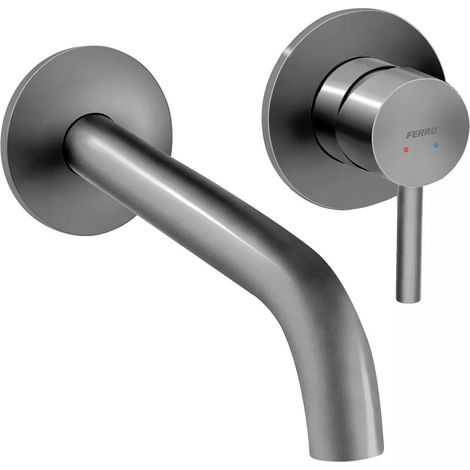 Miscelatore lavabo Ferro ciriculus montaggio parete ottone (1/2)