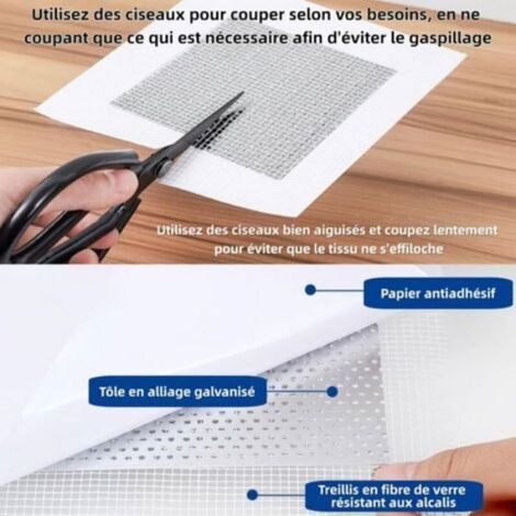 Patch Réparation Mur - Aluminium - Pour Cloison Sèche Plaque De Plâtre - 150 mm - 4 Pièces (1/4)