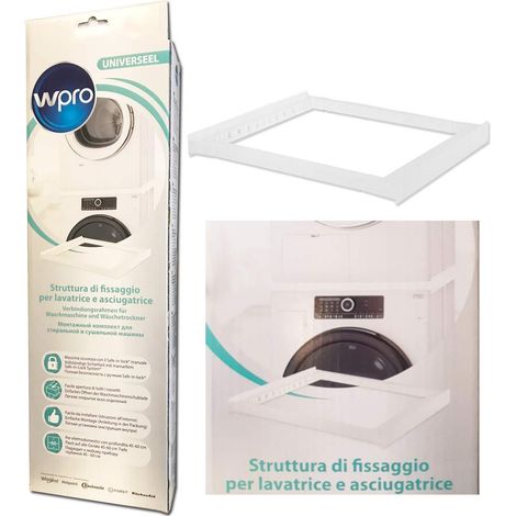 Wpro - Kit Accatastamento universale per lavatrice e asciugatrice. Struttura di fissaggio per sovrapposizione