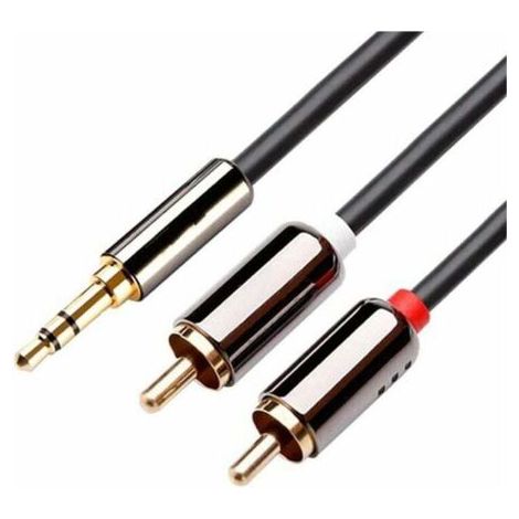 ZVD- Câble RCA RCA vers jack 3.5 HiFi aux câble audio RCA pour smartphones, tablettes, home cinéma, enceintes, hifi, TV, etc. 2M