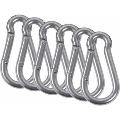 M5 Viti in Acciaio Inox 304 Moschettone Pompiere Primavera Con un Moschettone di fissaggio Per il Campeggio Escursionismo Amaca Altalena 6Pcs (1/5)