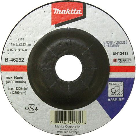 Disco smerigliatrice Makita B46252 115 mm 6 mm acciaio
