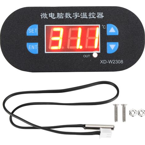 Régulateur température LED – 55-120°C – thermostat 10A 1 relais – DC12V – incubateur