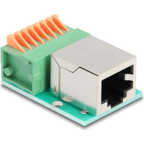 Delock RJ45 hembra a bloque de terminales con pulsador Cat.5e