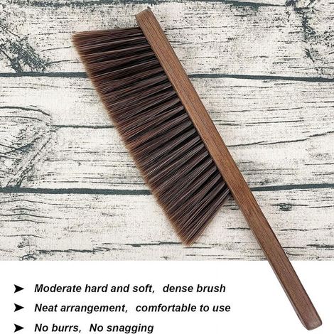 Balai À Main - Brosse À Poils Souples Pour Nettoyage Voiture Lit Canapé - Manche En Bois Naturel - 1 Pièce (1/5)