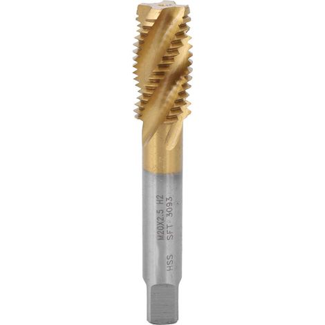 Taraud, M20x2,5, HSS, argenté/doré, pour fer et usage manuel (1/5)