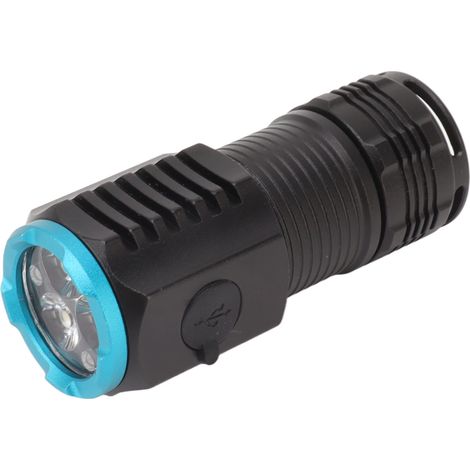 Mini lampe torche puissante à flux lumineux élevé (2000 lm), rechargeable par USB-C, LED, 6 modes d'éclairage, étanche IPX4, aimant d'alimentation. (1/5)