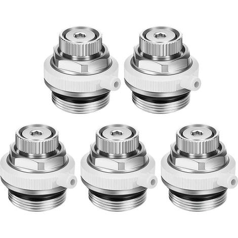 Fully automatic air vent valve with automatic shut-off and self-venting functions, suitable for heating systems, 1/2 inch, 5 pieces. (1/5)