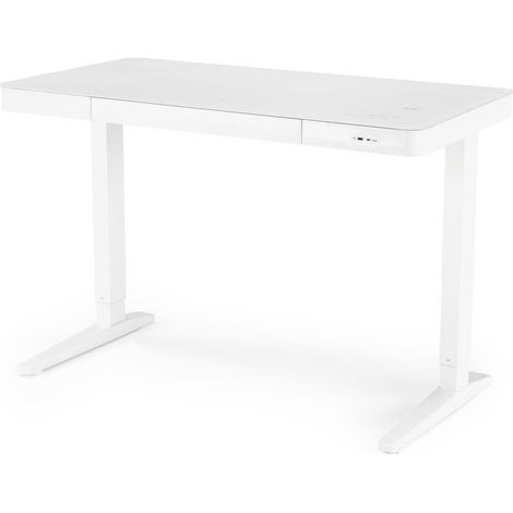 Escritorio de altura regulable Houston 1703, Blanco, Eléctrico, Altura ajustable, Número de puertas: 0, Número de cajones: 0, 77x120x60cm