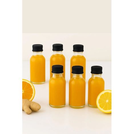 Juego de botellas de vidrio Set Transparente Negro (1/5)