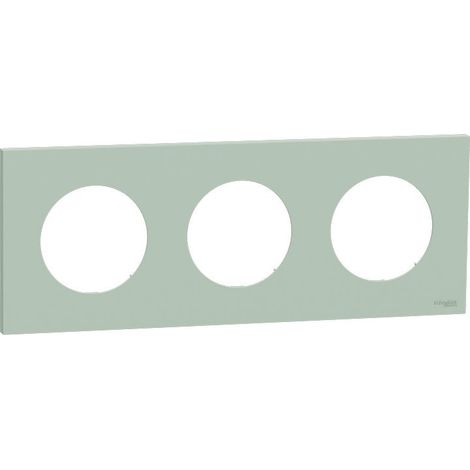 Plaque Odace Vert jade 3 postes (S903706)