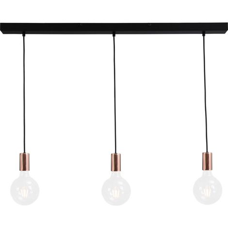 Lampe à suspension Concepto Cuivre rouge à 3 lumières avec noir - 2237-56-100-3 (1/3)