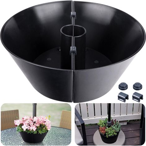 Jardinière avec Trou de Parasol, Pots Demi-Cercles pour intérieur, extérieur, Maison, Jardin (1/5)