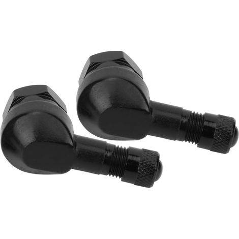 Lot de 2 tiges de valve à angle droit de 90 degrés pour conversion de pneus de moto et de scooter électrique (1/5)