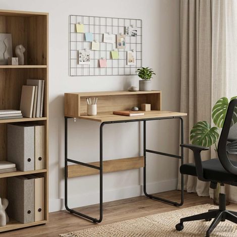 vidaXL Escritorio con almacenamiento Roble artisan 80 x 50 x 91 cm (1/5)