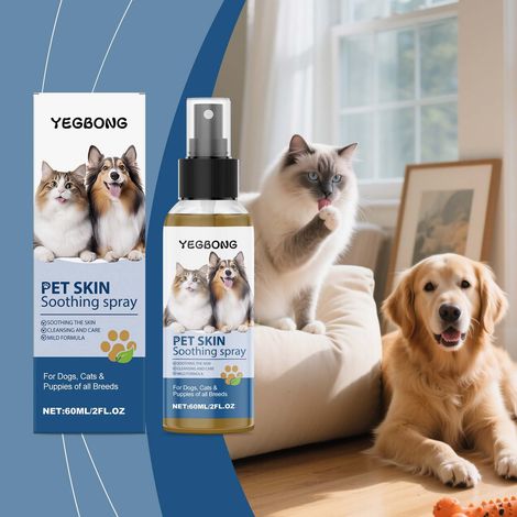 Spray de soin pour la peau des animaux - Ingrédients doux pour chats et chiens - 60 ml -- BIEMMEDUE (1/5)