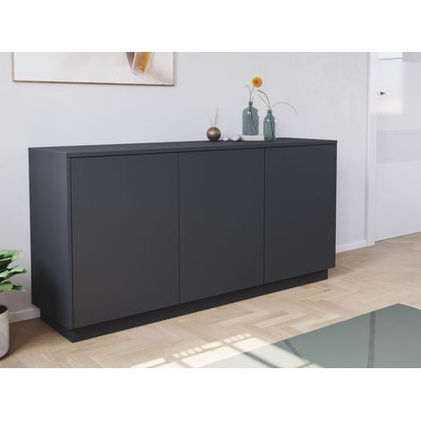 Design Sideboard Kommode Genesis B stehend 150cm 3 Türen Grafit (1/5)