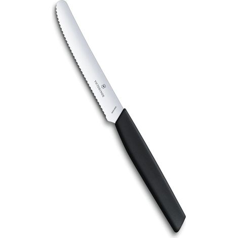 Victorinox Coltelli a Punta Seghettata Tonda 11cm  Nero