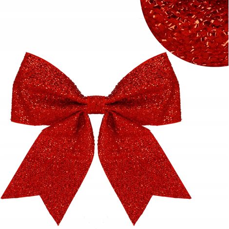 FIORITURA PER ALBERO DI NATALE DECORAZIONE LUCENTE ADDOBBO FIOCCO GRANDE PENDENTE 1PZ