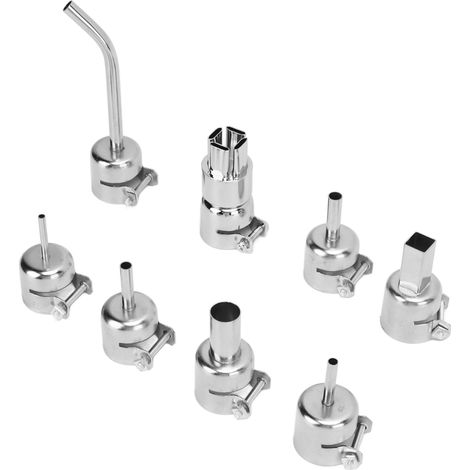 8-teiliges Heißluftpistolen-Düsen-Set aus Zinklegierung zum Entlöten, Lötstations-Reparaturwerkzeug (1/5)