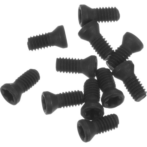 10Pcs Vis Torx M2.5x6mm à Tête Plate Ronde Sur Tour CNC Noir (1/5)