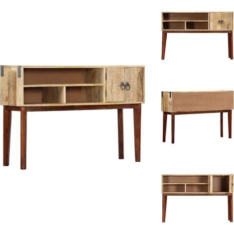 Konsolentisch 115 x 30 x 76 cm Massivholz Mango - Mangoholzmöbel - Wohnzimmermöbel - Konsole - Sideboard - Beistelltisch (1/5)