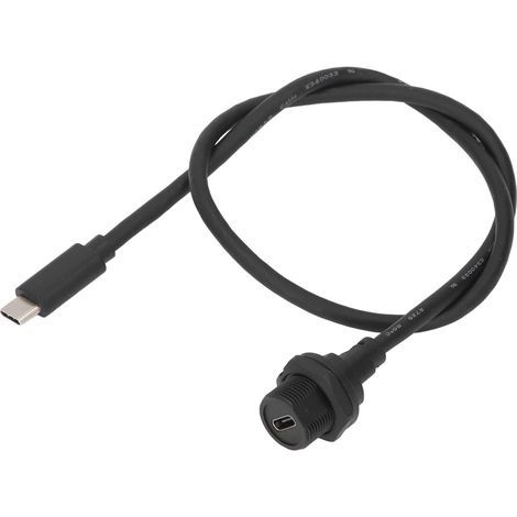 Rallonge étanche Type C filetage femelle vers USB 3.0 câble connecteur mâle longueur 0.5m 30V 1,5a (1/5)