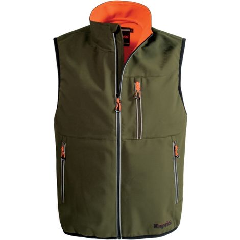 gilet da lavoro in softshell kapriol "tech" verde tg xxl