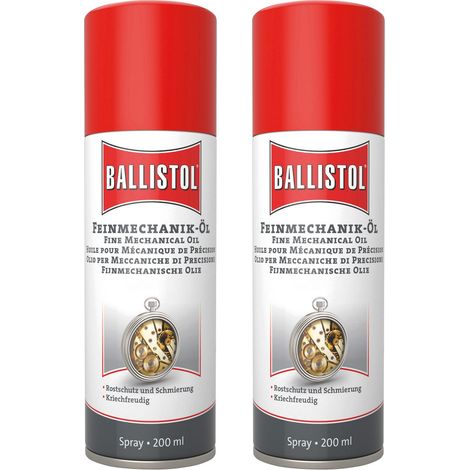 Spray d'huile pour micromécanique BALLISTOL, 200 ml, 2 pièces