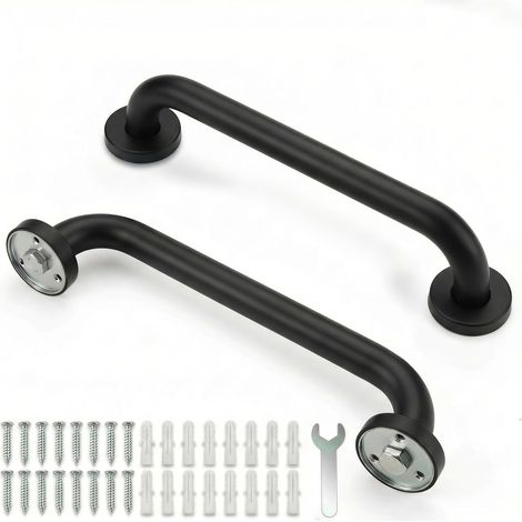 Set of 2 Grab Bars 30 cm Long 304 Stainless Steel Handle Safety Handle for Elderly Shower Rail for Toilet, Bathroom, Bathtub (1/5)