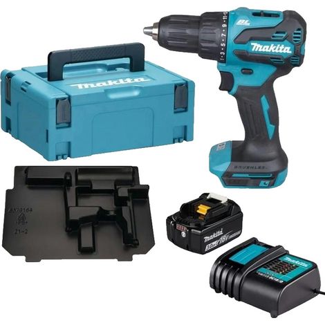 Aku. visseuse Makita DHP490SF1J LXT 18V 3Ah BL 65Nm 2vitesses à percussion mallette (1/5)