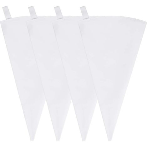 Poche à Douille Réutilisable - 16 Pouces - Tissu Coton - Pour Décoration de Gâteaux et Pâtisseries - Lot de 4 (1/5)