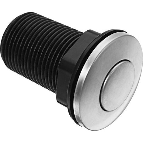 interruttore pneumatico a pulsante, 34 mm, nero, per vasca idromassaggio, spa e smaltimento rifiuti. (1/3)