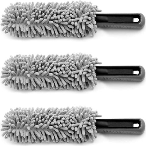 Lot de 3 Brosse de nettoyage flexible pour tous types de jantes gris 35x5cm saleté Brosses pour jantes (1/5)