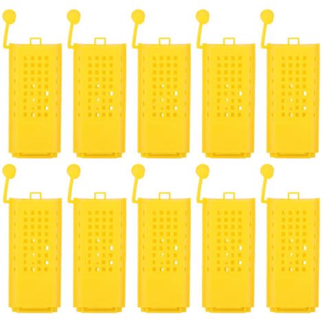 10 Pièces d'élevage d'apiculture, Cages d'abeille en Plastique Transportant Le Kit de Tasse de Receveur Cages équipement d'outil d'apiculteur (1/5)