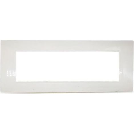 Mapam Serie elettrica frutti compatibili serie Vimar Plana (GEM) Placca 7 Moduli bianco