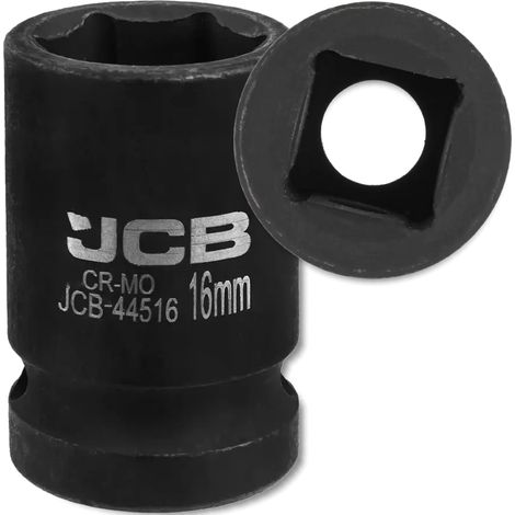 JCB Schlagschrauber-Steckschlüssel 1/2" 16 mm 6-Kant Cr-Mo